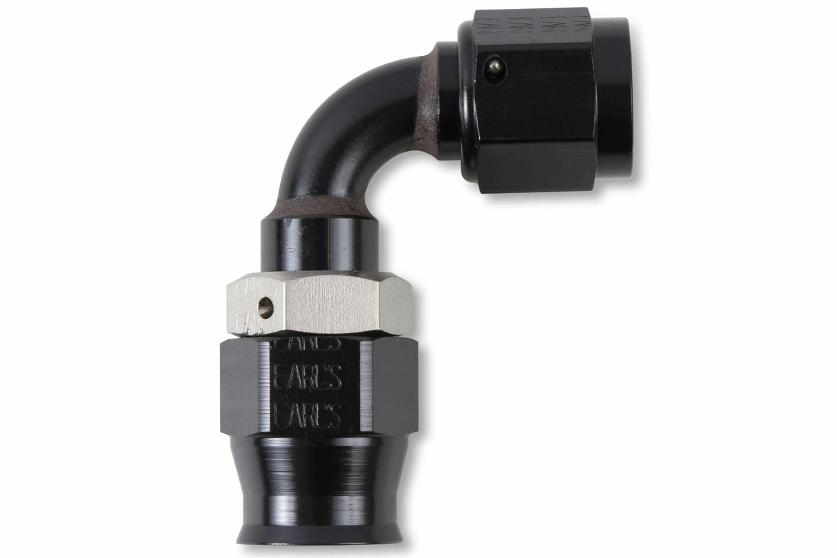 Earls Adj. Tube 90 Degree Speed-Seal Hose End-8 Hose Size,8 Nut Size-AT609238ERL