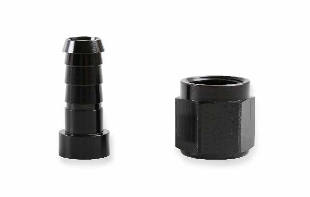 Auto-Crimp Hose End - Straight - Size -6 - Black - AT700106ERL AN fitting