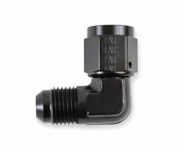 90 Degree -3 AN Male to -3 AN Female Swivel - AT921103ERL AN fitting black aluminum