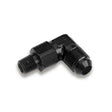 90 Degree -4 AN Male to 1/8 NPT Male Swivel - AT922104ERL AN fitting black aluminum