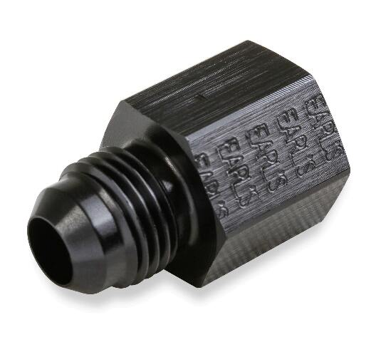 Earls -6 AN Male to 14mm x 1.50 Female - Black - AT9894DBHERL