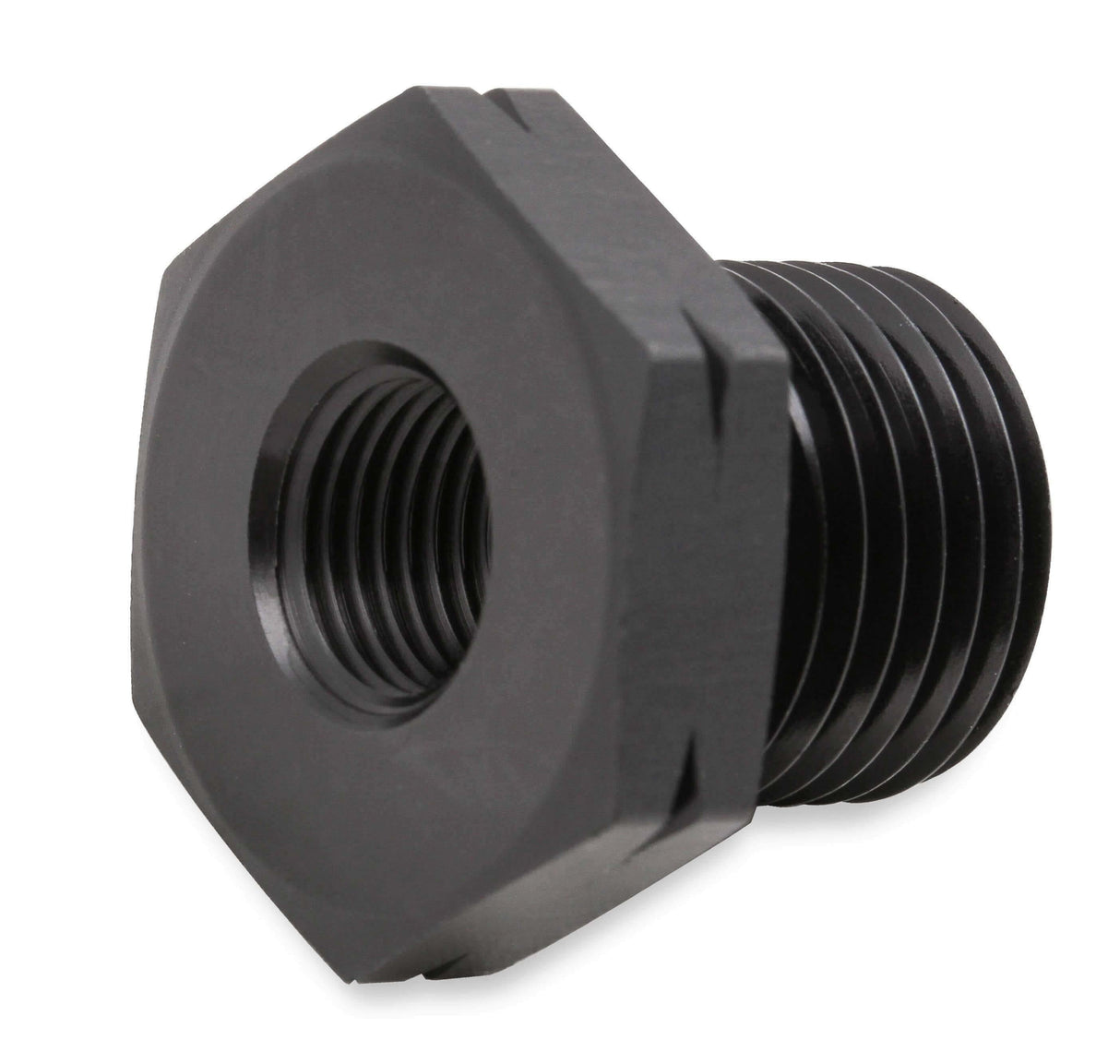 Earl's GM LS Oil Pressure Gauge Adapter Fittings - Black - AT9919AUJERL AN fitting aluminum