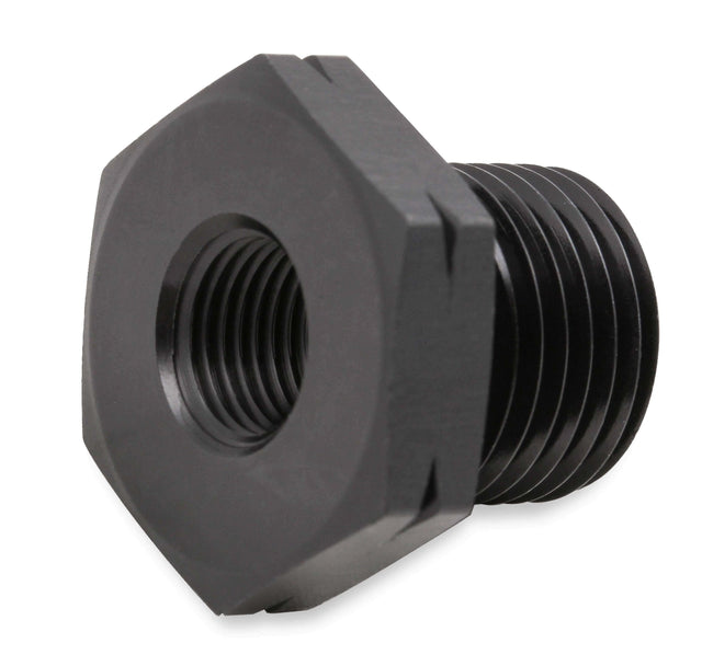 Earl's GM LS Oil Pressure Gauge Adapter Fittings - Black - AT9919AUJERL AN fitting aluminum
