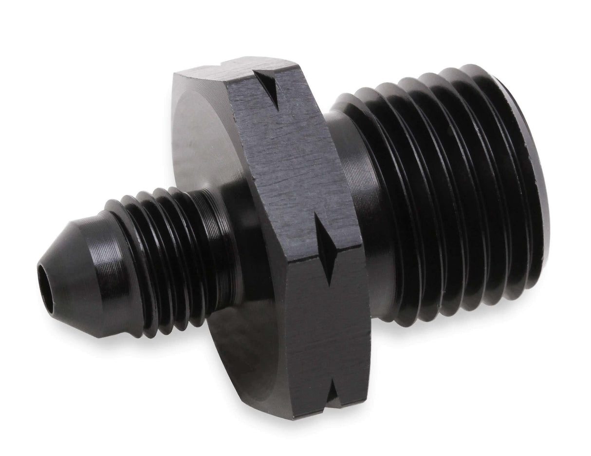 Earl's GM LS Oil Pressure Gauge Adapter Fittings - Black - AT9919BFJERL AN fitting