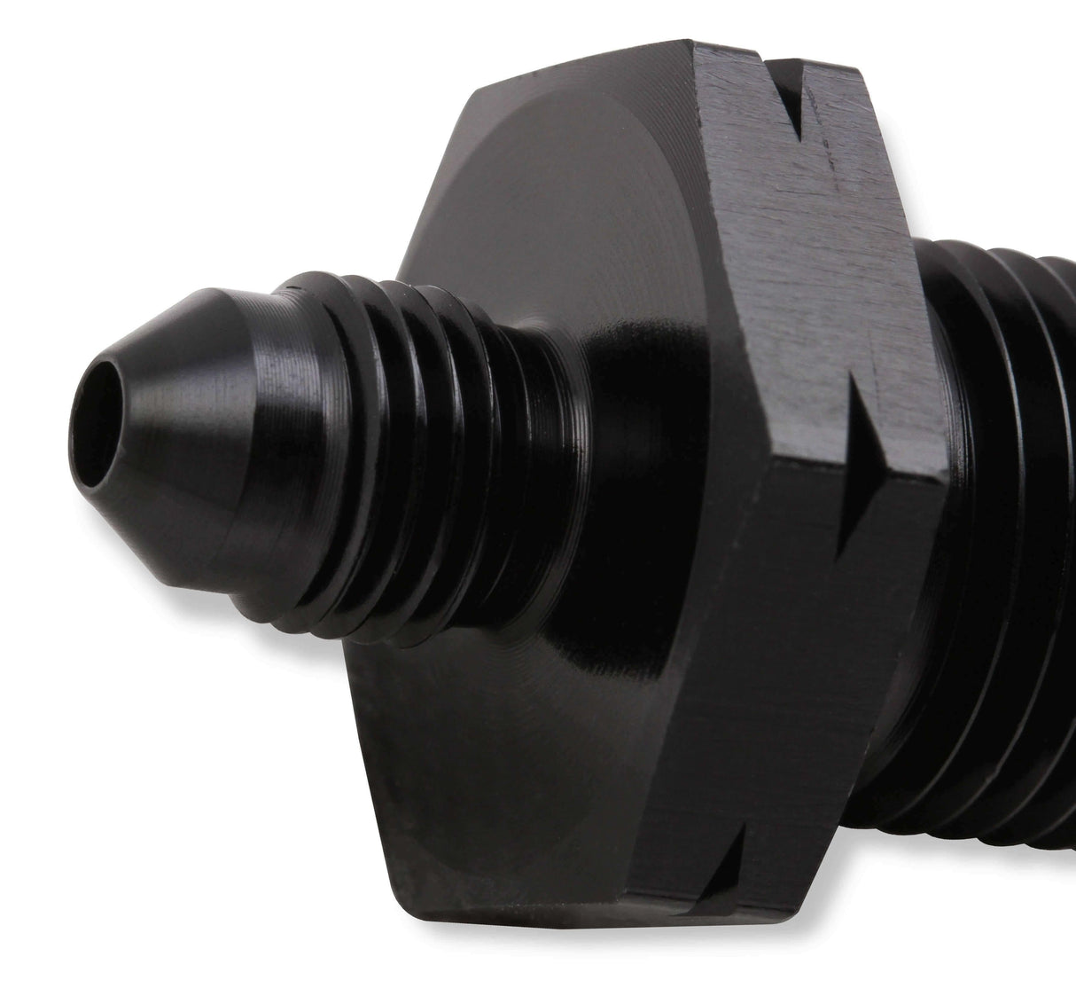 Earl's GM LS Oil Pressure Gauge Adapter Fittings - Black - AT9919BFJERL AN fitting