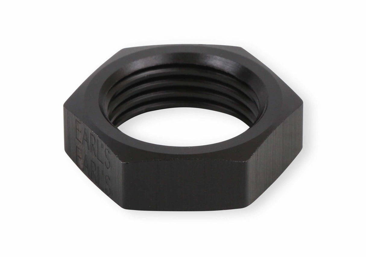 12 AN Bulkhead Nut - AT992412ERL AN fitting black aluminum