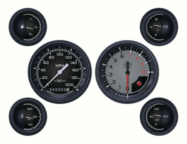 Classic Instruments analog dash gauge set black