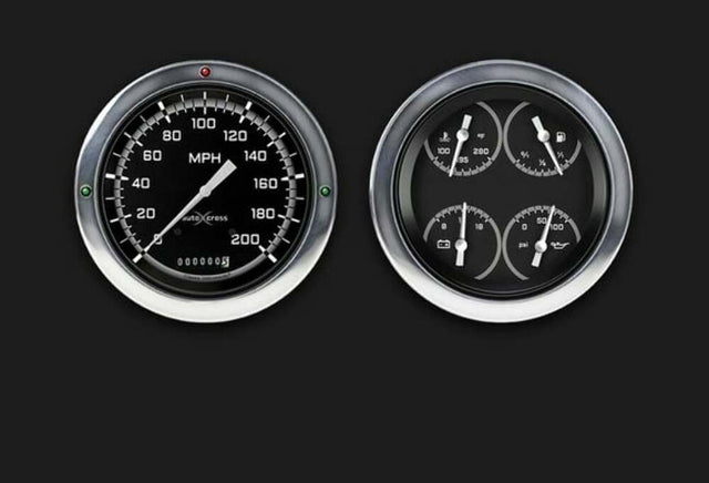 Auto Cross Grey 1954-55 Chevy Truck Package CT54AXG52 dash gauge cluster