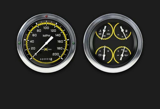 Auto Cross Yellow 1954-55 Chevy Truck Package CT54AXY52 dash gauge cluster
