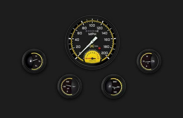 Auto Cross Yellow 4 5/8" Speedtachular AX65YBLF