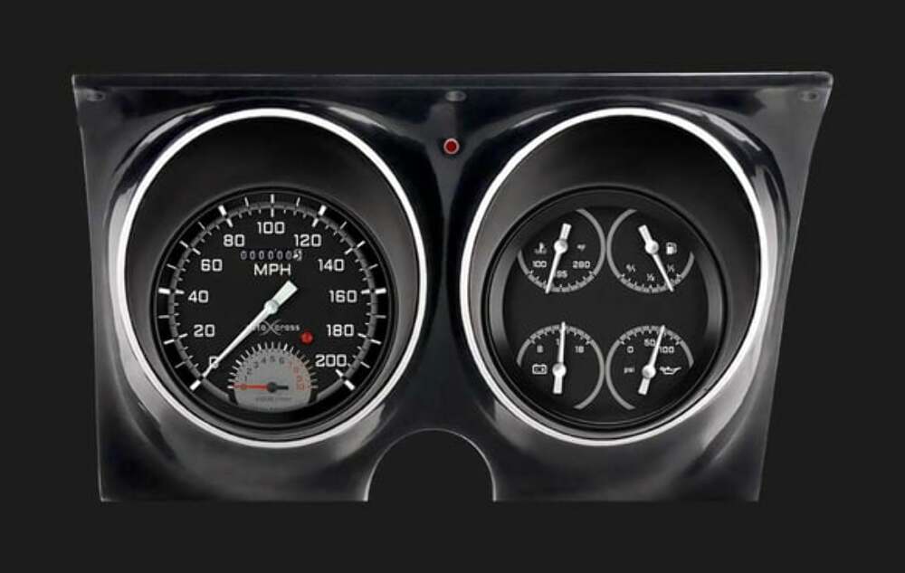 AutoCross Gray 1967-68 Camaro Package CAM67AXG for 1967-1968 Camaro dash gauge cluster