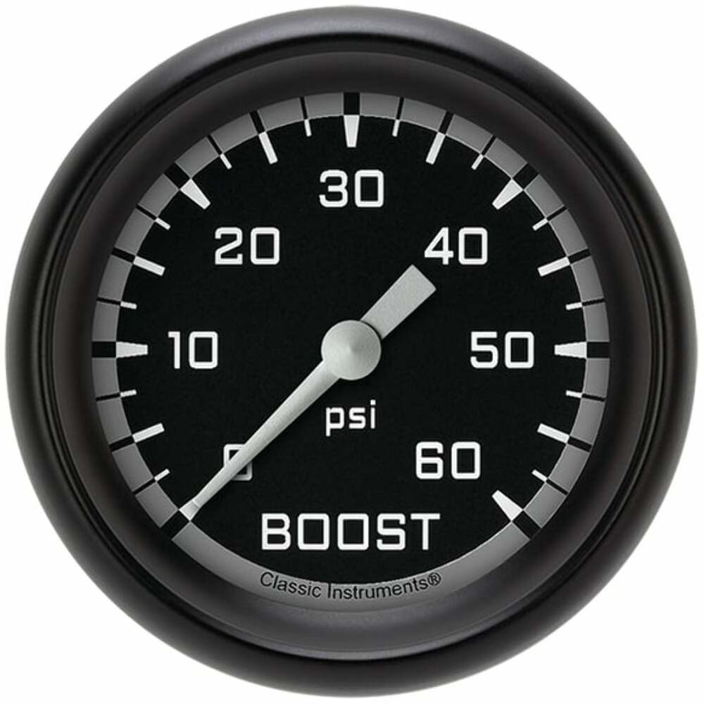 Classic analog gauge set black