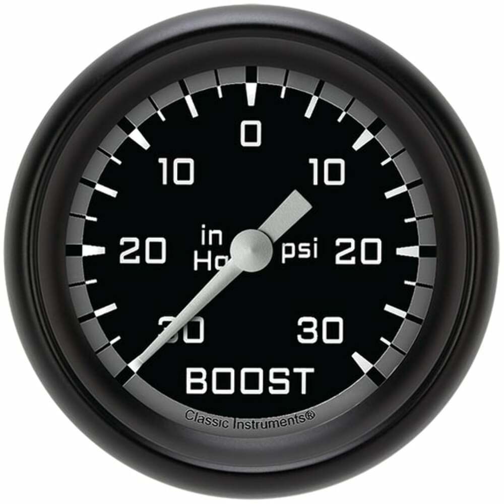 Classic analog gauge set black