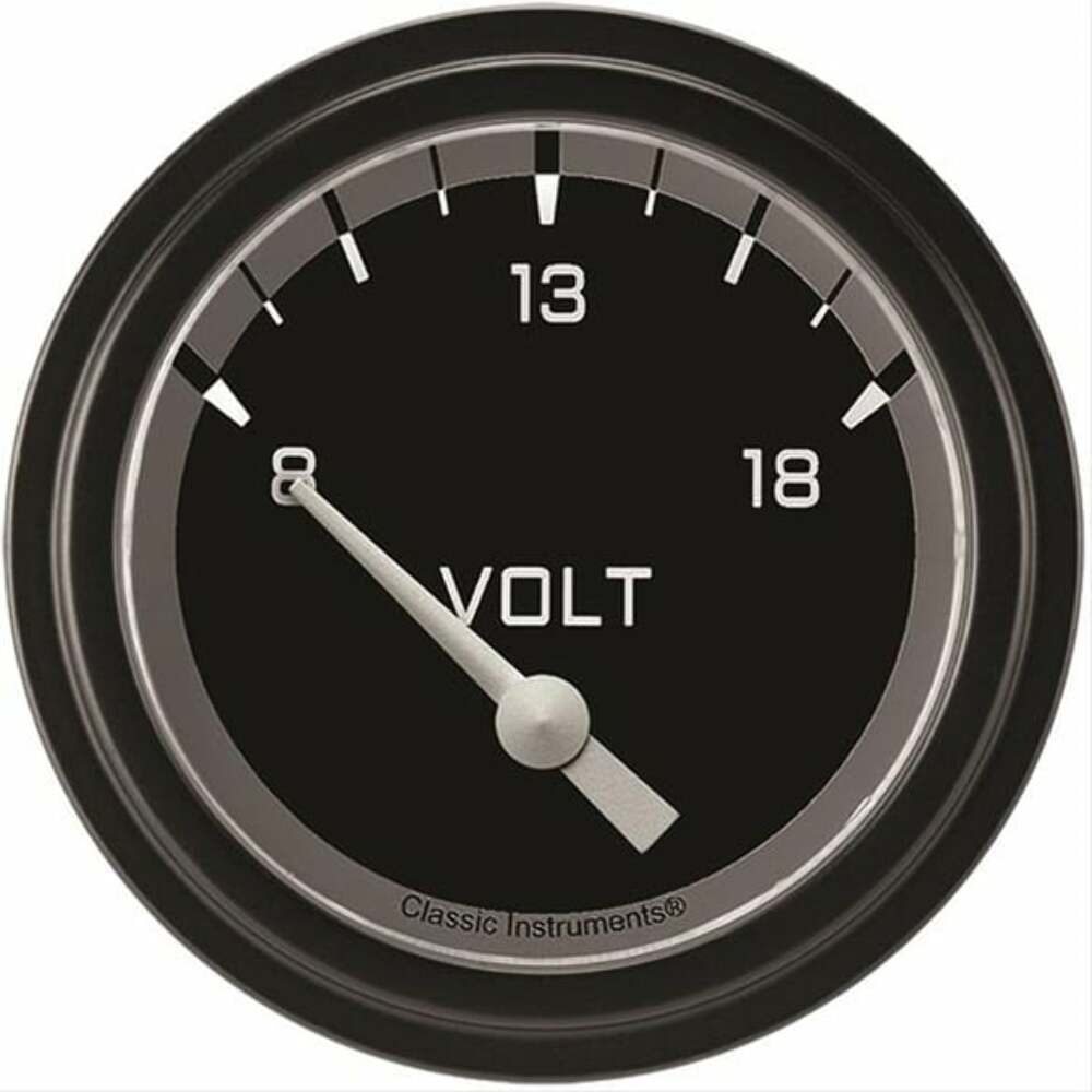 t autocross-gray-2-5-8-volt-gauge-ax230gblf Classic Instruments
