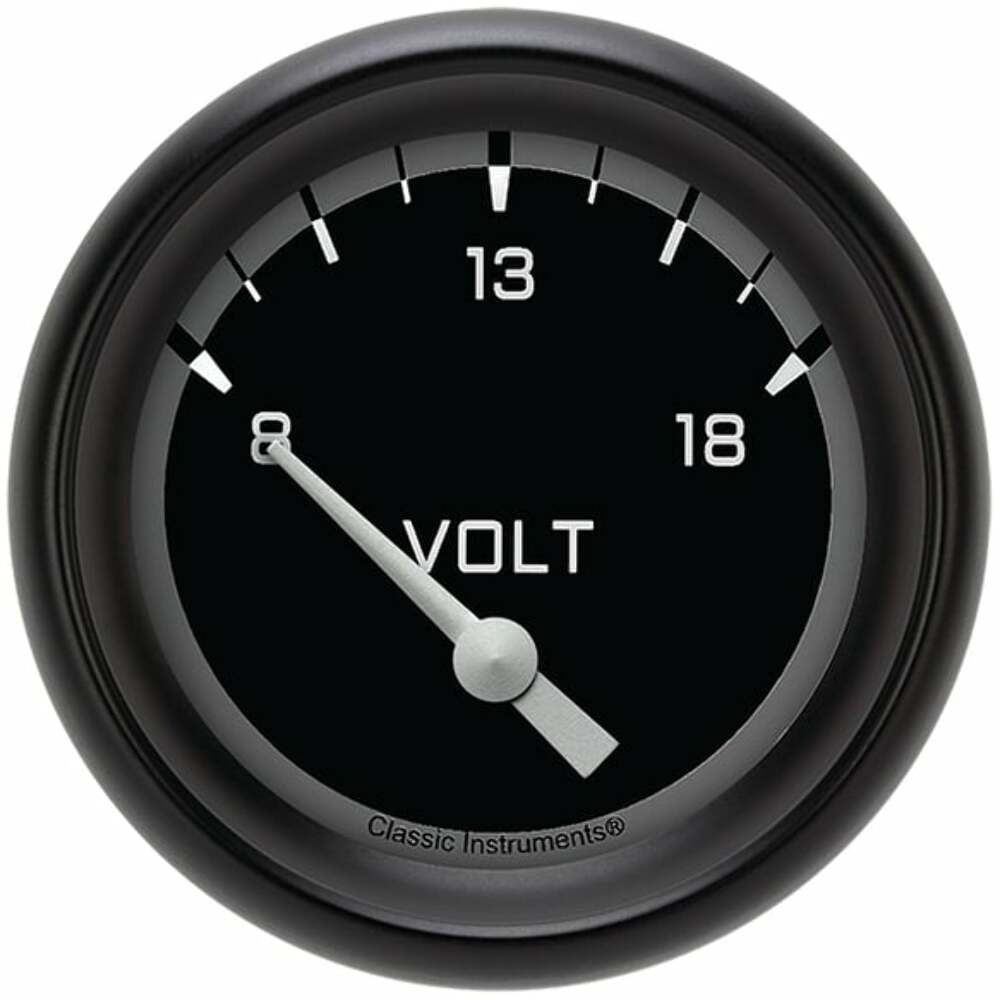 Classic Instruments voltmeter analog gauge black