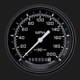 AutoCross Gray 3 3/8" Speedometer AX57GBLF
