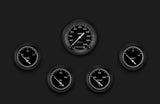 AutoCross Gray Five Gauge Set 200 AX200GBLF