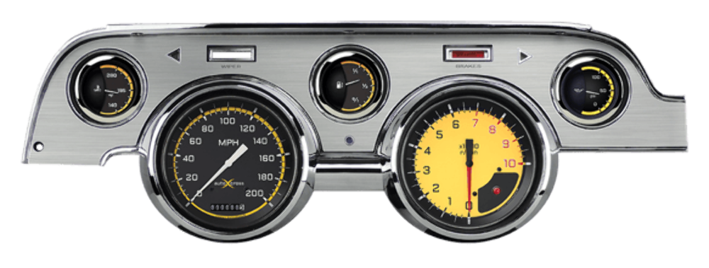AutoCross Yellow 1967-68 Mustang MU67AXYBA for 1967-1968 Mustang