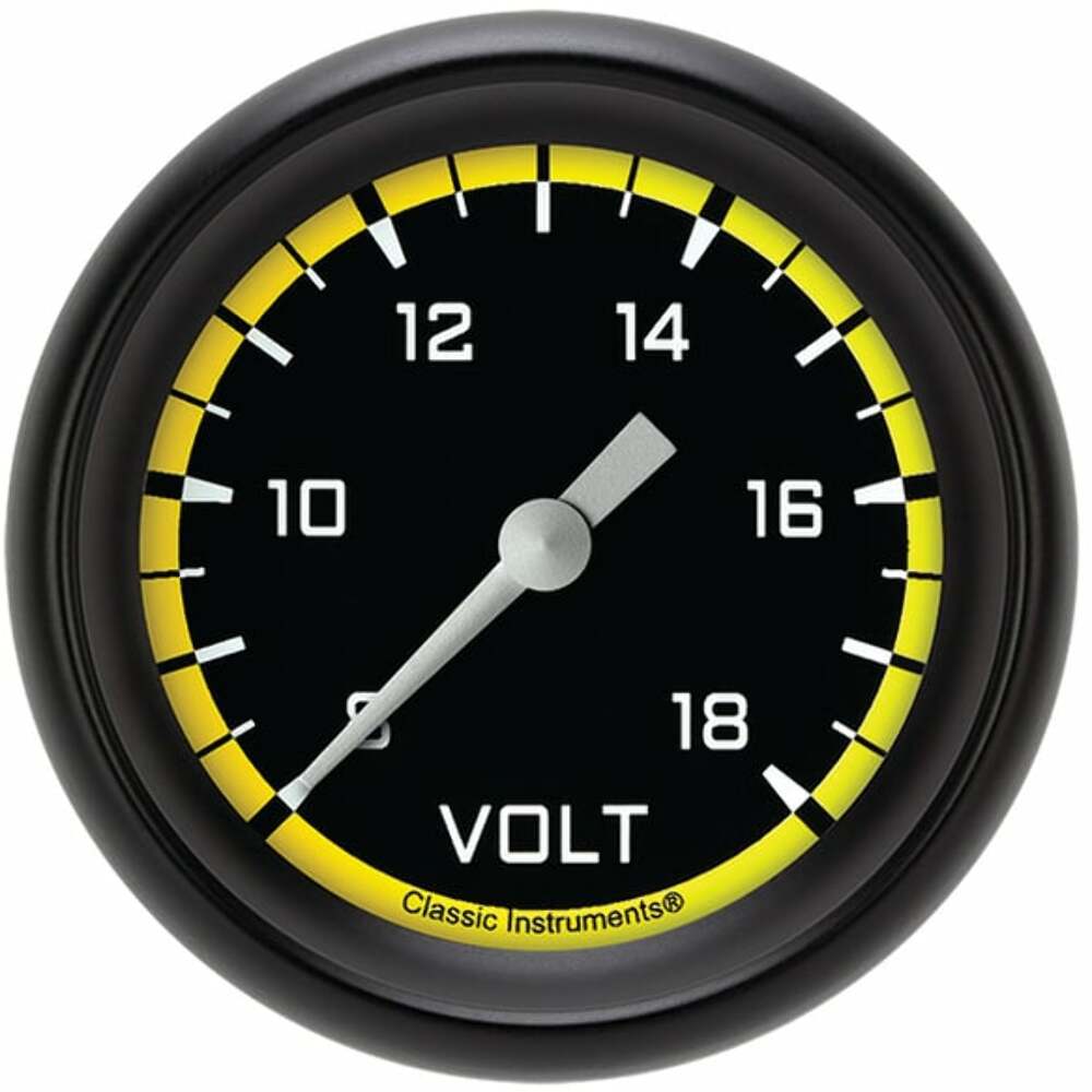 Classic Instruments voltmeter analog gauge black