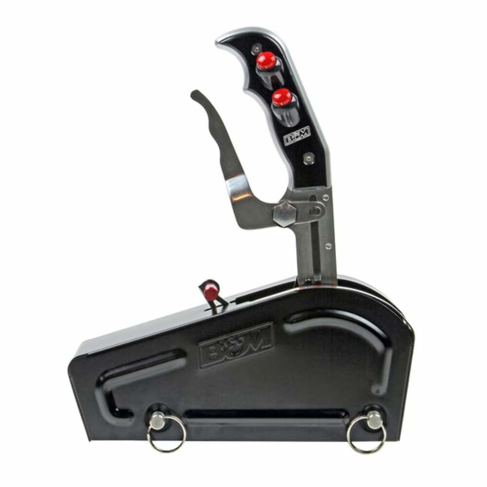 Automatic Gated Shifter - Dual Button Magnum Grip Pro Stick - Two Tone billet aluminum black anodized