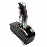 Automatic Gated Shifter - Dual Button Magnum Grip Pro Stick - Two Tone billet aluminum black anodized