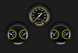 AutoCross Yellow Three Gauge Set AX04YBLF