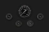 AutoCross Gray Five Gauge Set 154 AX154GBLF