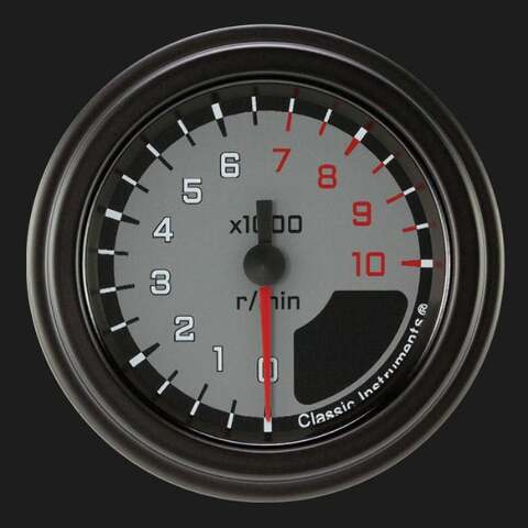 Classic Instruments AutoCross Gray 2 1/8" Tachometer AX183GBLF