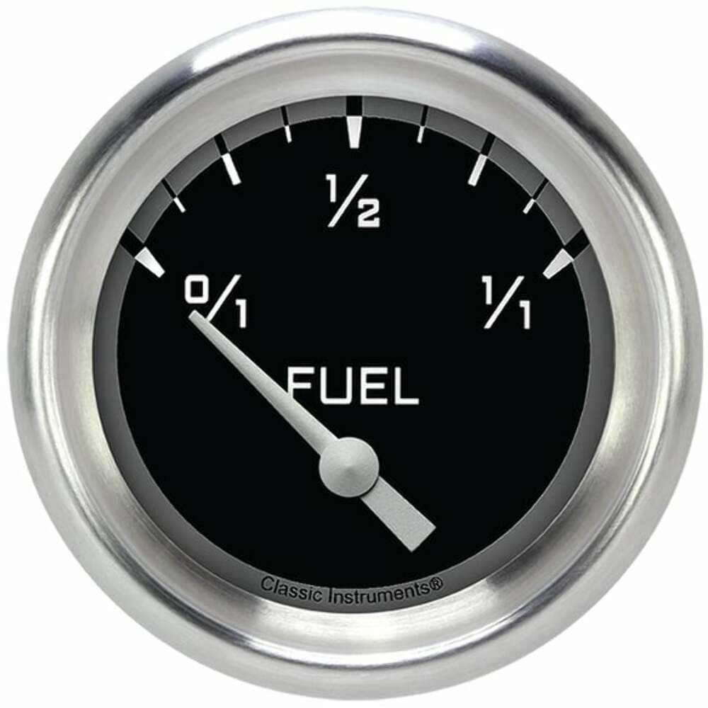 Classic Instruments fuel level analog gauge black