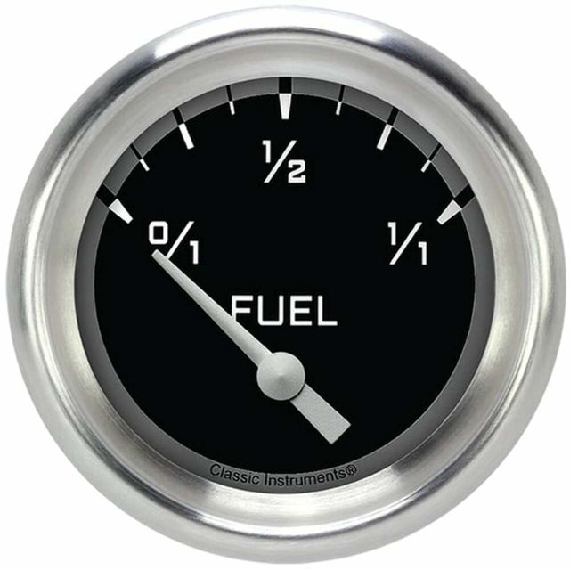 Classic Instruments fuel level analog gauge black