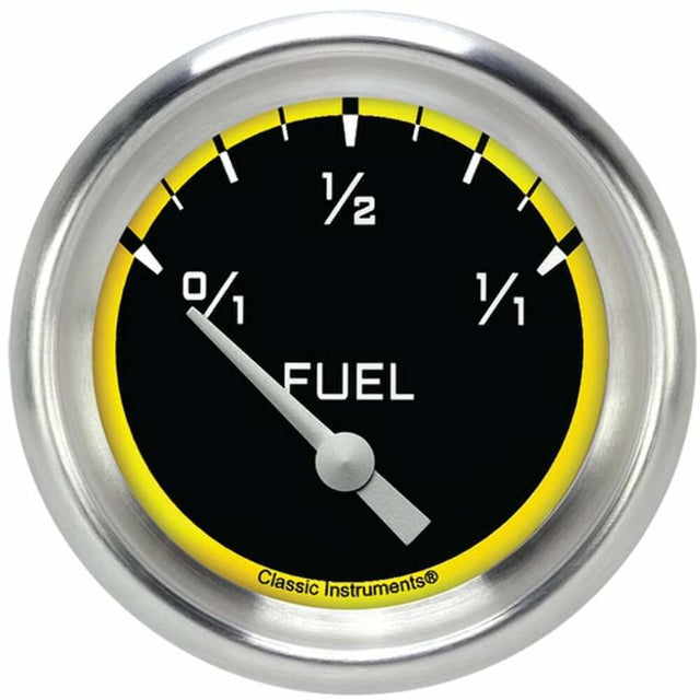 Classic Instruments fuel level analog gauge black