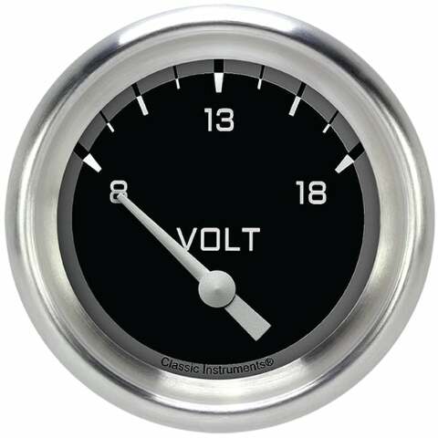 Classic Instruments voltmeter analog gauge black