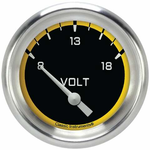 Classic Instruments voltmeter analog gauge black