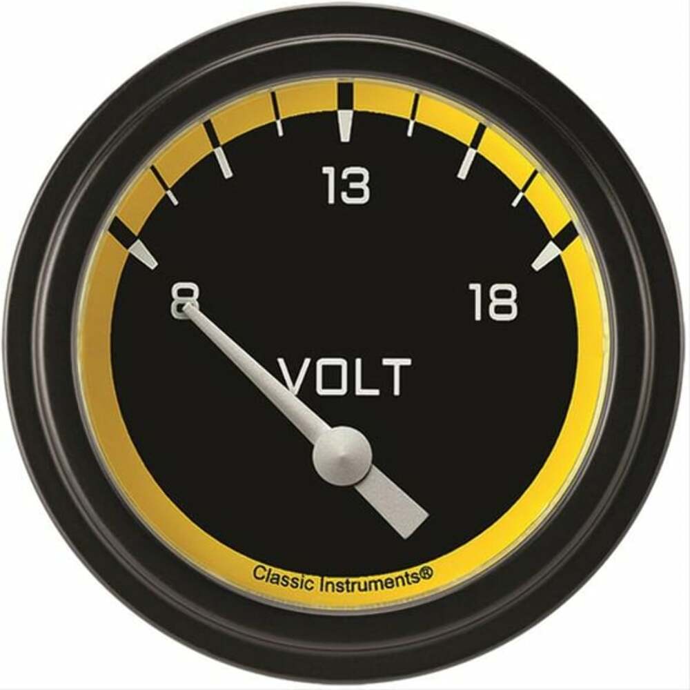 Classic Instruments voltmeter analog gauge black