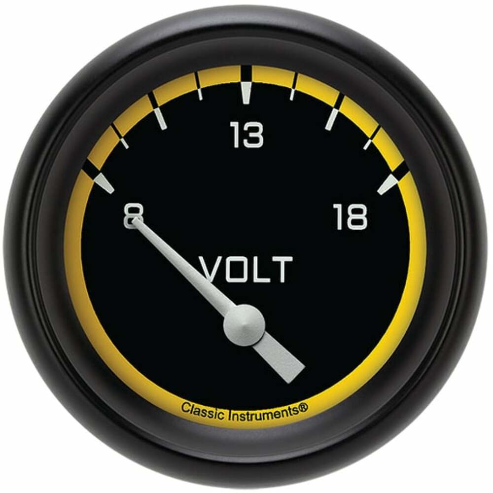 Classic Instruments voltmeter analog gauge black