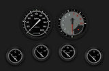 AutoCross Gray Six Gauge Set 251 AX251GBLF