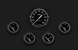 AutoCross Gray Five Gauge Set 254 AX254GBLF
