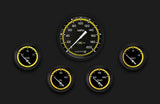 AutoCross Yellow Five Gauge Set 254 AX254YBLF