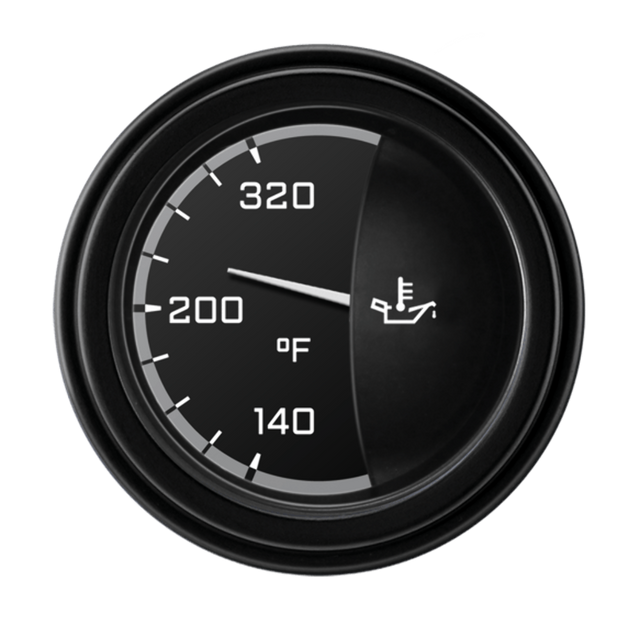 AutoCross Gray 2 1/8" Oil Temp AX28GBLF