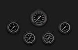 AutoCross Gray Five Gauge Set 300 AX300GBLF