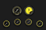 AutoCross Yellow Six Gauge Set 301 AX301YBLF