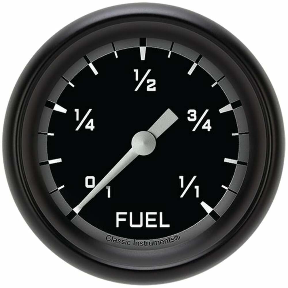 Classic Instruments fuel level analog gauge black