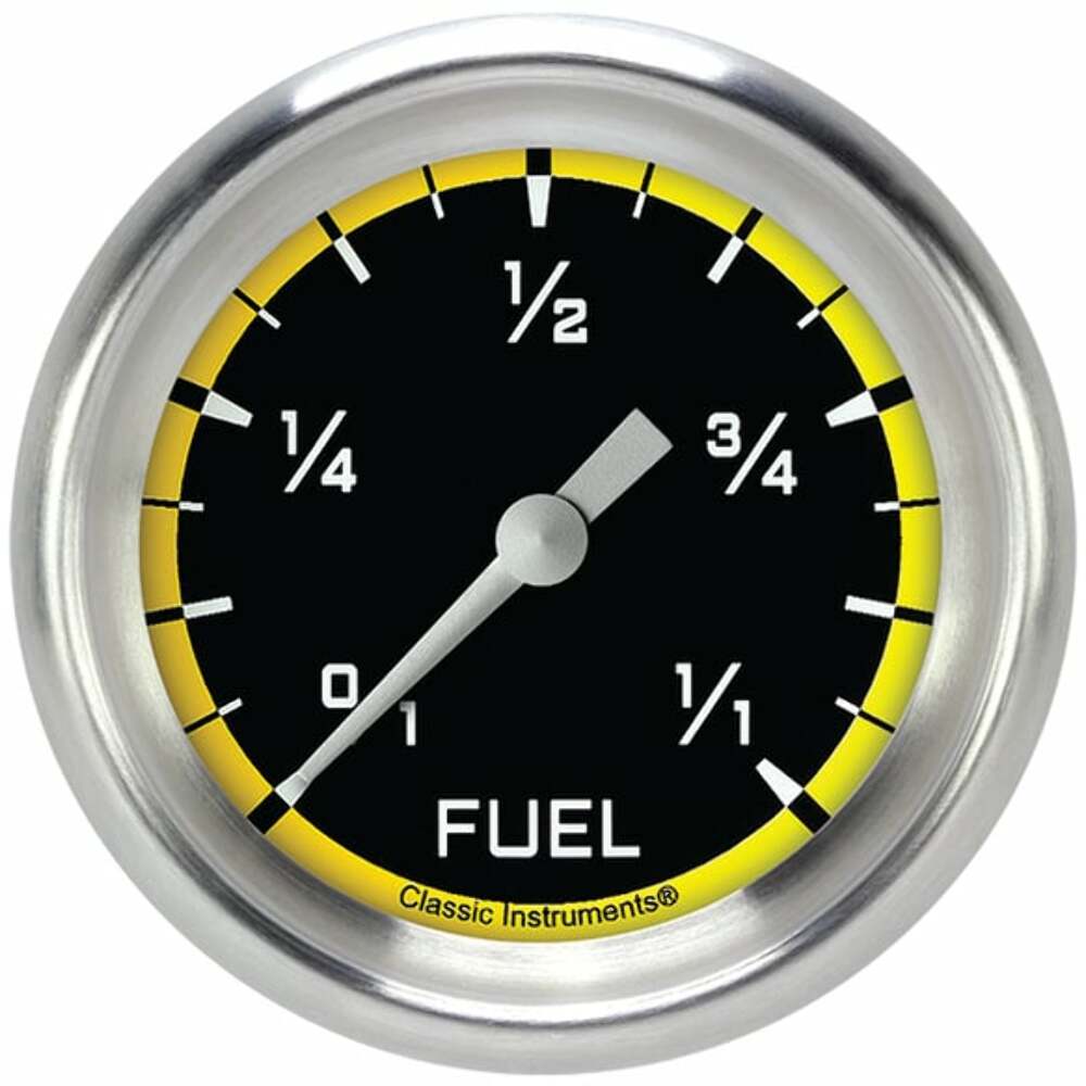 Classic Instruments fuel level analog gauge black