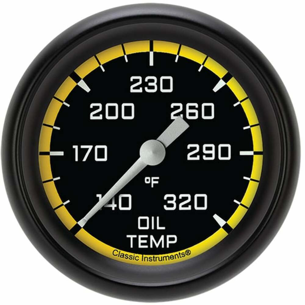 Classic analog gauge set black