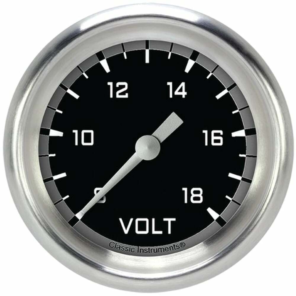Classic Instruments voltmeter analog gauge black
