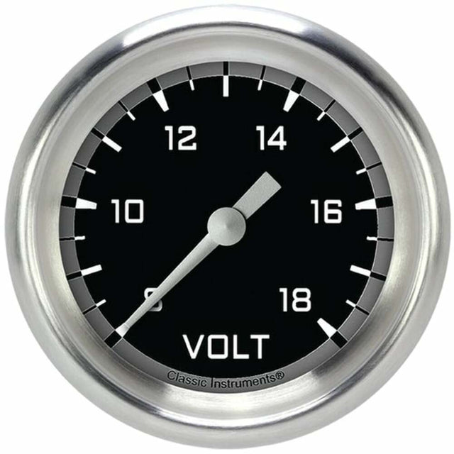Classic Instruments voltmeter analog gauge black