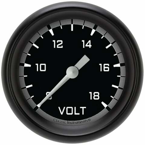 Classic Instruments voltmeter analog gauge black
