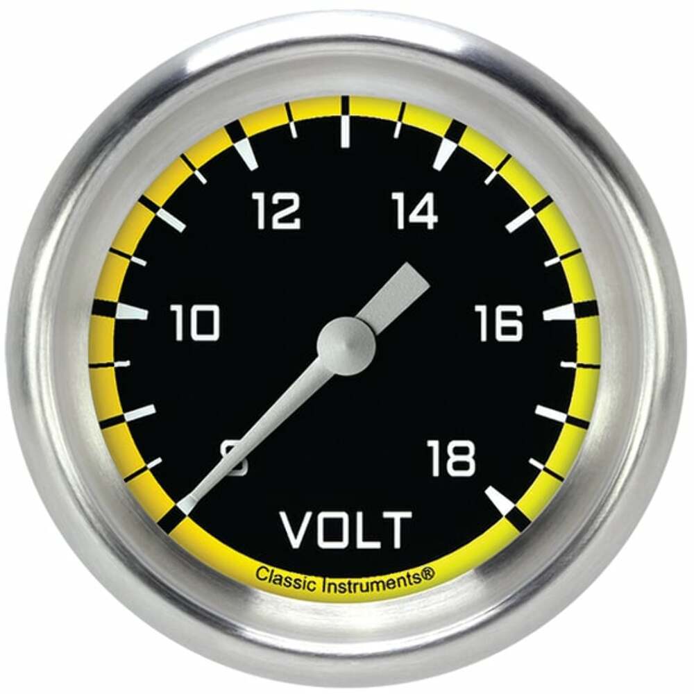 Classic Instruments voltmeter analog gauge black