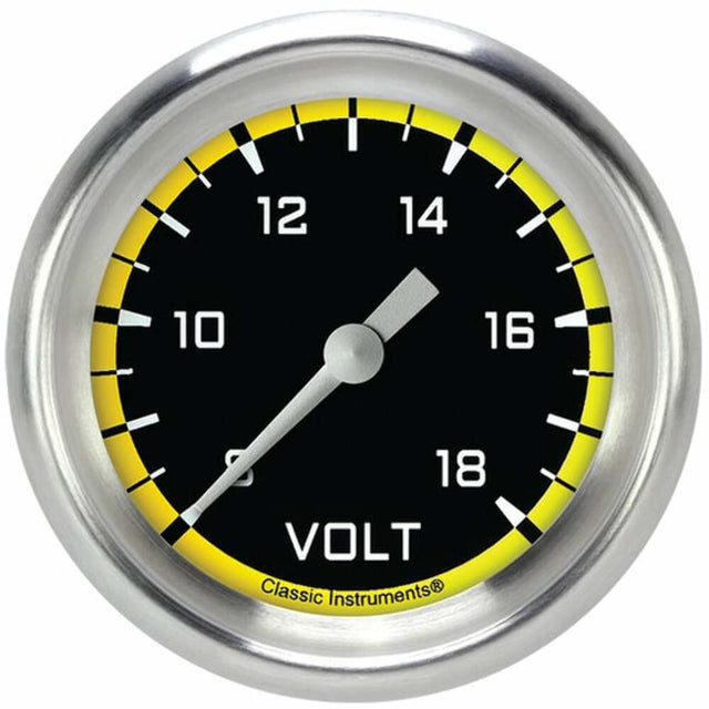Classic Instruments voltmeter analog gauge black