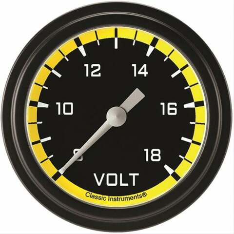 Classic Instruments voltmeter analog gauge black
